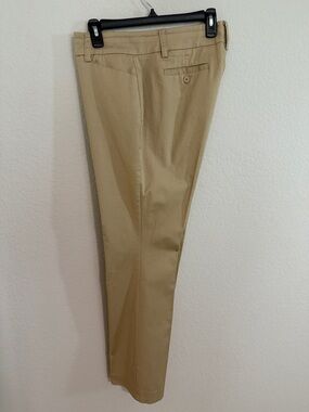 New York & Company Light Khaki Straight-Leg Trousers